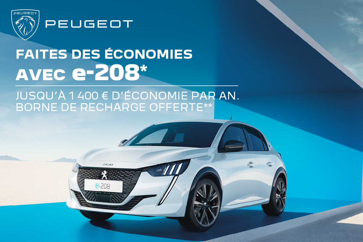 Peugeot e-208 dès 130€/mois